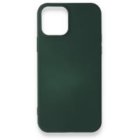 Newface iPhone 12 Kılıf First Silikon - Koyu Yeşil
