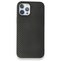 Newface iPhone 12 Pro Kılıf Carbonix Silikon - Siyah