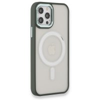 Newface iPhone 12 Pro Kılıf Room Magneticsafe Silikon - Köknar Yeşili