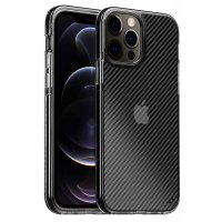 Newface iPhone 12 Pro Max Kılıf Bambi Karbon Silikon - Siyah