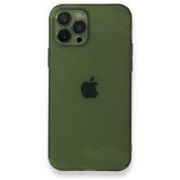 Newface iPhone 12 Pro Max Kılıf Fly Lens Silikon - Yeşil
