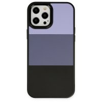 Newface iPhone 12 Pro Max Kılıf King Kapak - Lila-Siyah