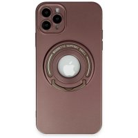 Newface iPhone 12 Pro Max Kılıf Lukka Magneticsafe Kapak - Kahverengi