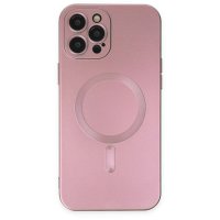 Newface iPhone 12 Pro Max Kılıf Moshi Lens Magneticsafe Silikon - Rose Gold