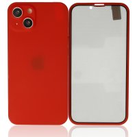 Newface iPhone 13 Kılıf 360 Hayalet Full Body Silikon Kapak - Kırmızı