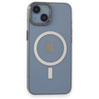 Newface iPhone 13 Kılıf Anka PC Magneticsafe Sert Metal Kapak - Şeffaf
