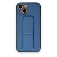 Newface iPhone 13 Kılıf Coco Deri Standlı Kapak - Açık Mavi