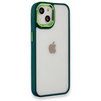 Newface iPhone 14 Plus Kılıf Dora Kapak - Haki Yeşil