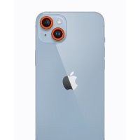 Newface iPhone 13 Mini Neon Fosforlu Kamera Lens - Turuncu