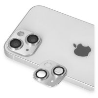 Newface iPhone 13 Mini Pers Alüminyum Kamera Lens - Gümüş