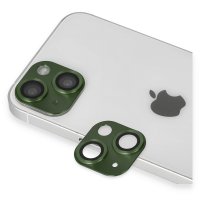 Newface iPhone 13 Mini Pers Alüminyum Kamera Lens - Yeşil