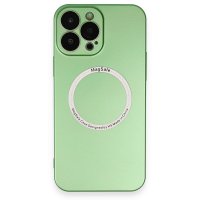 Newface iPhone 13 Pro Kılıf Jack Magneticsafe Lens Silikon - Yeşil