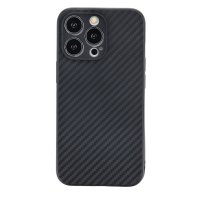 Newface iPhone 13 Pro Max Kılıf Carbonix Silikon - Siyah