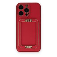 Newface iPhone 13 Pro Max Kılıf Coco Elit Kapak - Kırmızı