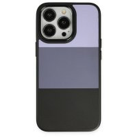 Newface iPhone 13 Pro Max Kılıf King Kapak - Lila-Siyah