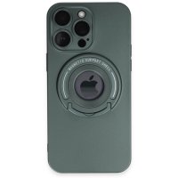 Newface iPhone 13 Pro Max Kılıf Lukka Magneticsafe Kapak - Koyu Yeşil