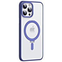 Newface iPhone 13 Pro Max Kılıf Mudo Mat Magneticsafe Kapak - Lacivert