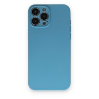 Newface iPhone 13 Pro Max Kılıf Nano içi Kadife Silikon - Mavi