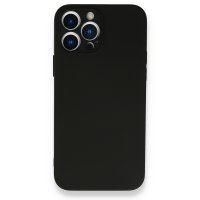 Newface iPhone 13 Pro Max Kılıf Nano içi Kadife Silikon - Siyah