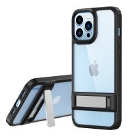 Newface iPhone 13 Pro Max Kılıf Rolet Stand Kapak - Siyah
