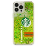 Newface iPhone 13 Pro Max Kılıf Starbuck Sulu Silikon - Açık Yeşil