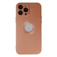 Newface iPhone 13 Pro Max Kılıf Vamos Lens Silikon - Turuncu