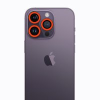 Newface iPhone 13 Pro Max Neon Fosforlu Kamera Lens - Turuncu