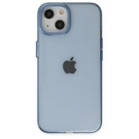Newface iPhone 14 Kılıf Anka PC Sert Metal Kapak - Mavi