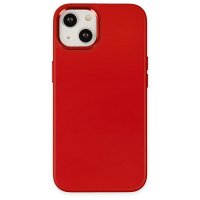 Newface iPhone 14 Kılıf Asya Deri Silikon - Kırmızı