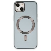 Newface iPhone 14 Kılıf Coco Deri Magneticsafe Silikon - Sierra Blue
