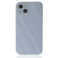 Newface iPhone 14 Kılıf Glass Kapak - Sky Blue