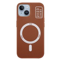 HDD iPhone 14 Kılıf HBC-157 Granada Magneticsafe Kapak - Kahverengi