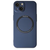Newface iPhone 14 Kılıf Jack Magneticsafe Lens Silikon - Lacivert