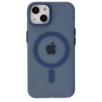 Newface iPhone 14 Kılıf Lodos Magneticsafe Mat Kapak - Mavi