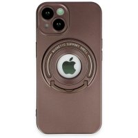 Newface iPhone 14 Kılıf Lukka Magneticsafe Kapak - Kahverengi