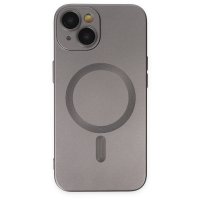 Newface iPhone 14 Kılıf Moshi Lens Magneticsafe Silikon - Füme