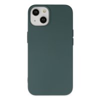 Newface iPhone 14 Kılıf Nano içi Kadife Silikon - Koyu Yeşil