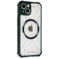 Newface iPhone 14 Kılıf Prag Magneticsafe Kapak - Koyu Yeşil
