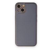 Newface iPhone 14 Plus Kılıf Coco Deri Silikon Kapak - Gri