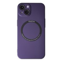 Newface iPhone 14 Plus Kılıf Jack Magneticsafe Lens Silikon - Mor