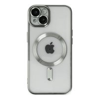 Newface iPhone 14 Plus Kılıf Kross Magneticsafe Kapak - Gümüş