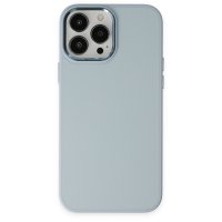 Newface iPhone 14 Pro Kılıf Asya Deri Silikon - Sierra Blue