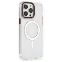 Newface iPhone 14 Pro Kılıf Dinamik Magneticsafe Silikon - Şeffaf