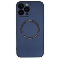 Newface iPhone 14 Pro Kılıf Jack Magneticsafe Lens Silikon - Lacivert