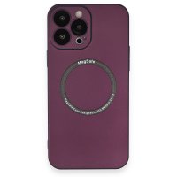 Newface iPhone 14 Pro Kılıf Jack Magneticsafe Lens Silikon - Mürdüm