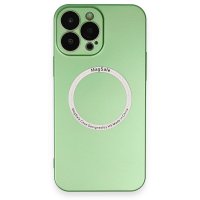 Newface iPhone 14 Pro Kılıf Jack Magneticsafe Lens Silikon - Yeşil