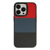 Newface iPhone 14 Pro Kılıf King Kapak - Kırmızı-Siyah