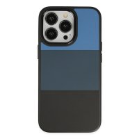 Newface iPhone 14 Pro Kılıf King Kapak - Mavi-Siyah
