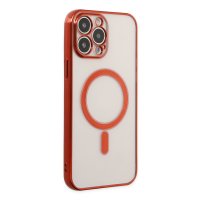Newface iPhone 14 Pro Kılıf Magneticsafe Lazer Silikon - Kırmızı