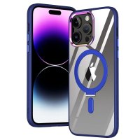 Newface iPhone 14 Pro Kılıf Mudo Magneticsafe Standlı Kapak - Lacivert